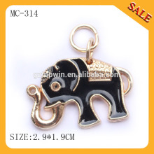 MC314 Gold printing logo design metal hang tag and label